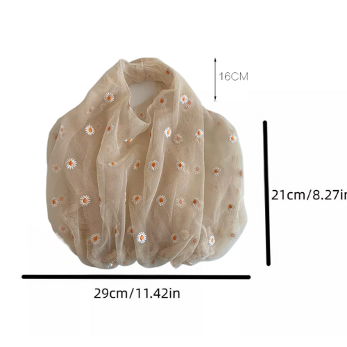 Apricot Daisy Daydream Mesh Tote