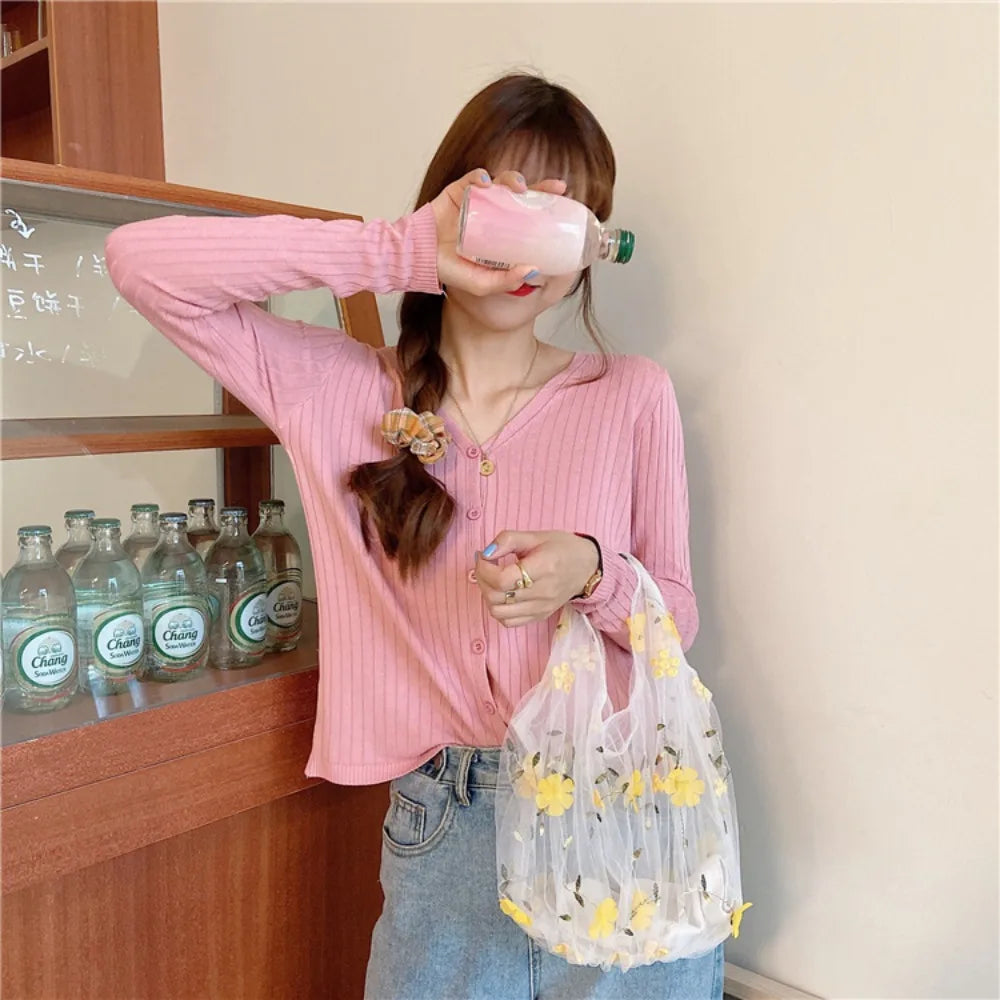 Yellow Blossom Dreams Embroidered Tulle Bag