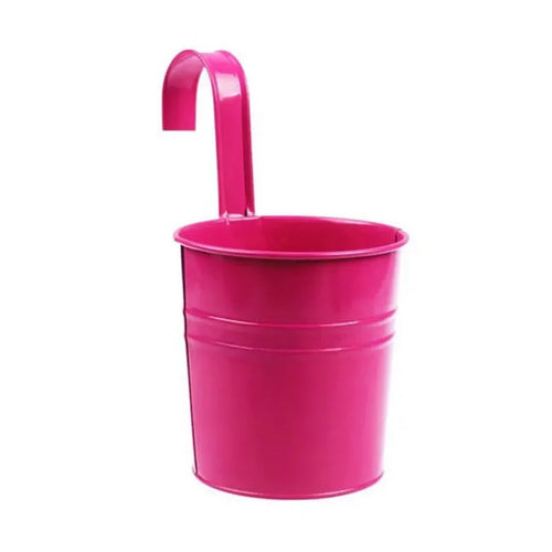 BloomBuckets™ – Colorful Hanging Metal Flower Pots