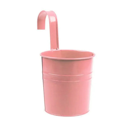 BloomBuckets™ – Colorful Hanging Metal Flower Pots