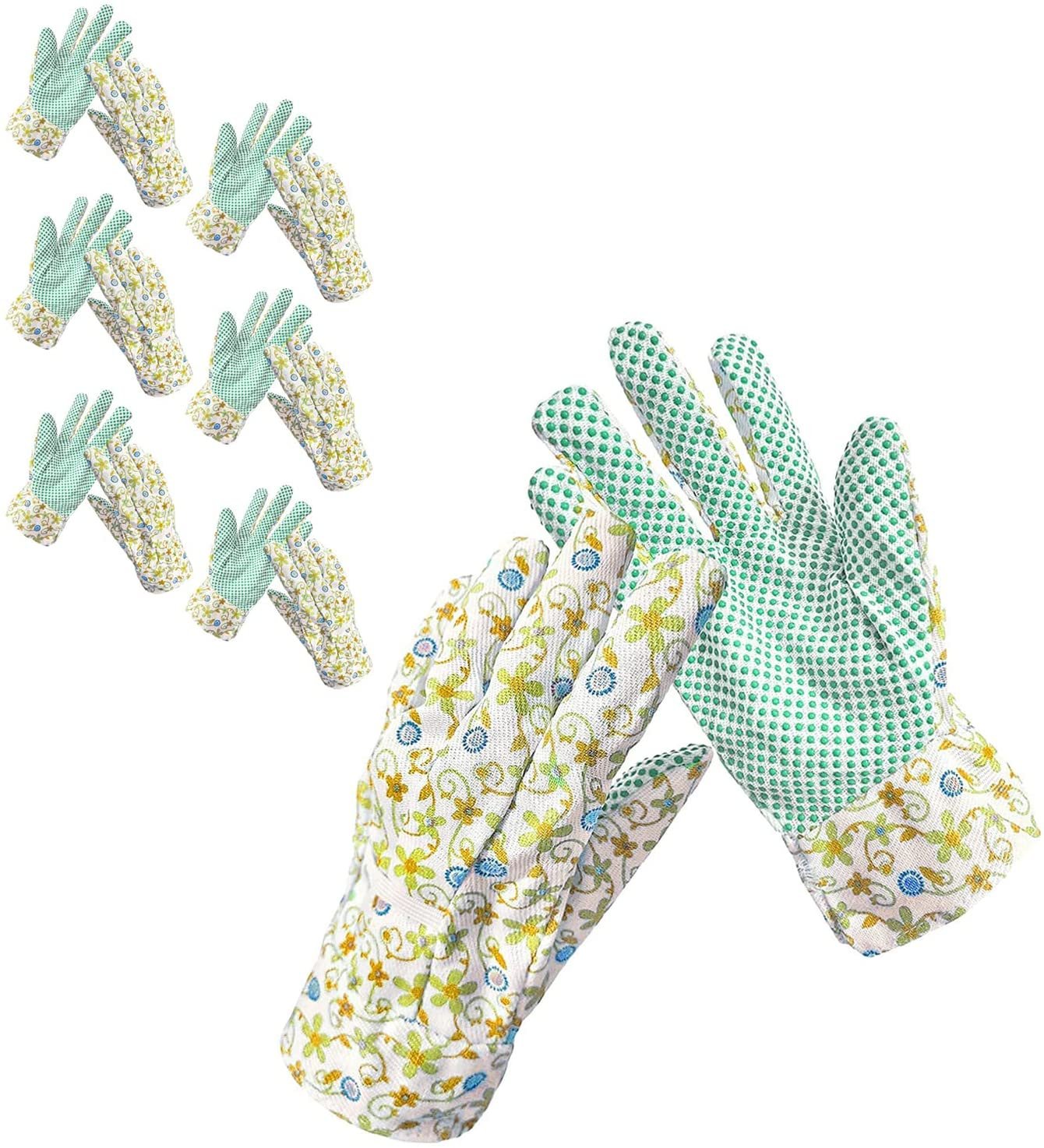 Ladies Garden Gloves – Assorted Floral (6 pairs)